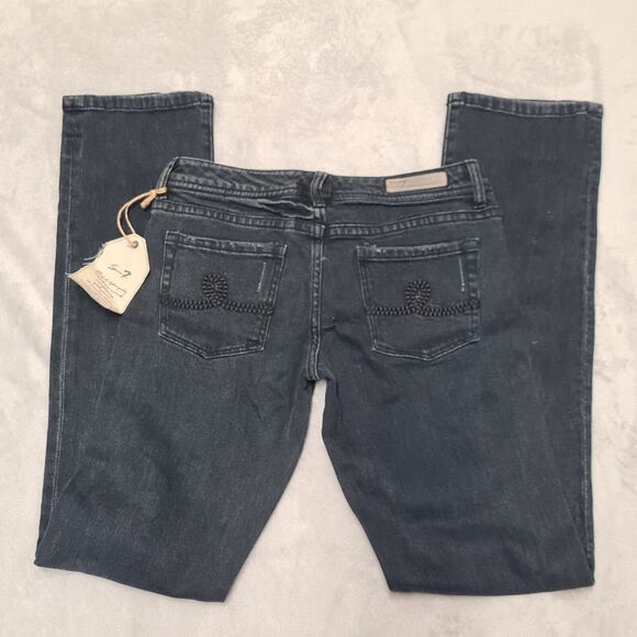 Seven7 Jeans Black Straight Leg Women's SZ 27 Low Rise - Picture 7 of 11